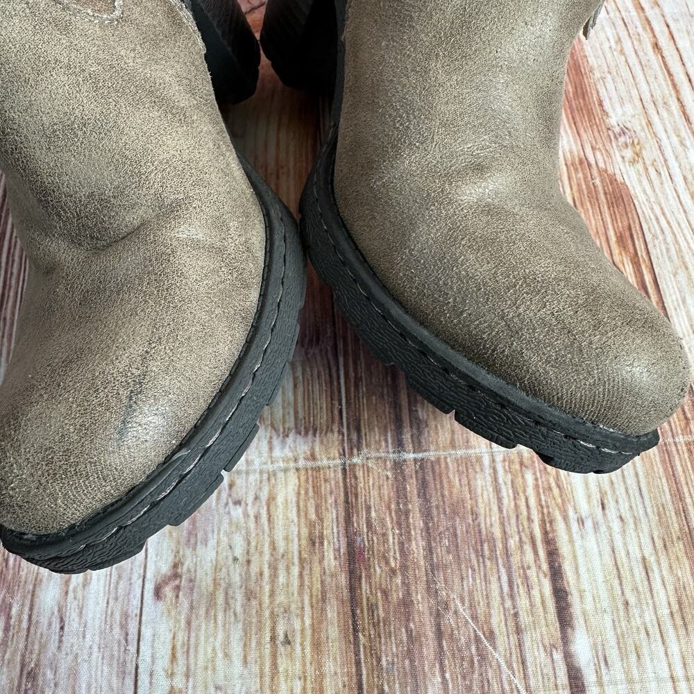 boc ALICUDI Womens Size 9 Brown Side Zip Up Block Heel Ankle Boots Booties Shoes - Picture 4 of 11